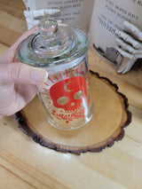 Red Skull Apothecary Jar | Gothic Celestial Moon Skull Storage Container