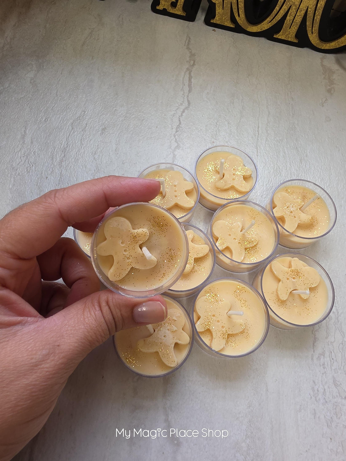 Handmade Gingerbread Soy Wax Tealights | Christmas Holiday Candle Decor