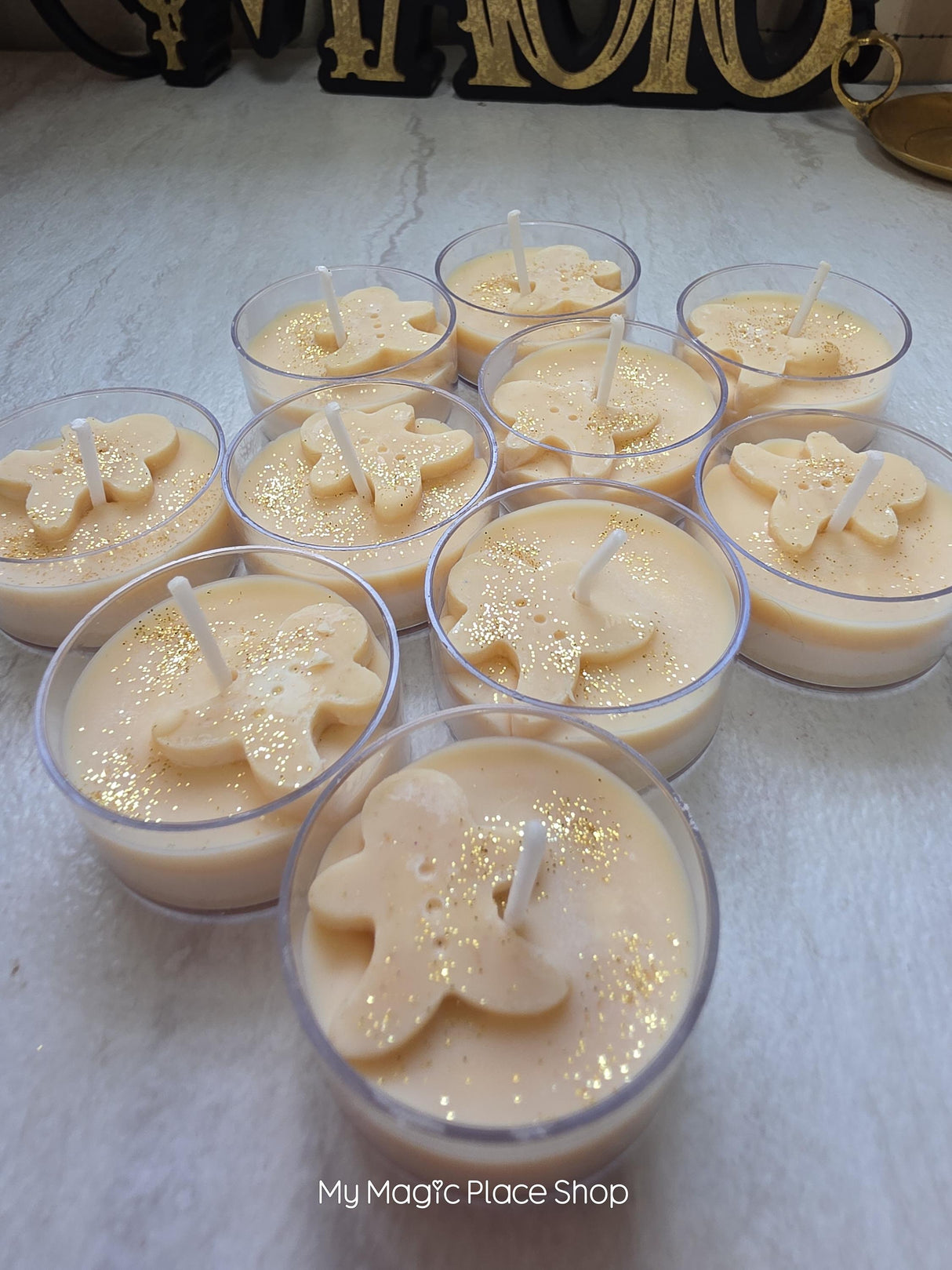 Handmade Gingerbread Soy Wax Tealights | Christmas Holiday Candle Decor