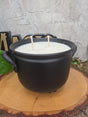 Handmade Soy Wax Cauldron Candle, Witchy Home Decor, Reusable Metal Cauldron