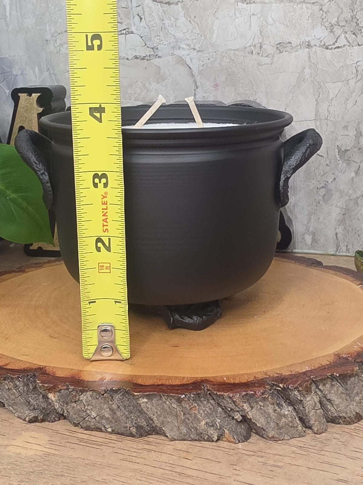 Handmade Soy Wax Cauldron Candle, Witchy Home Decor, Reusable Metal Cauldron