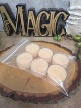Handmade Soy Wax Tealights, Unscented Orange Candles (Set of 6 or 10)