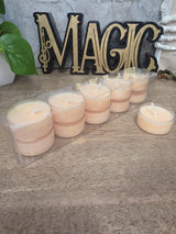 Handmade Soy Wax Tealights, Unscented Orange Candles (Set of 6 or 10)