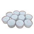 Handmade Soy Wax Tealights, Unscented Light Blue Candles (Set of 6 or 10)