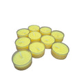 Handmade Soy Wax Tealights, Unscented Yellow Candles (Set of 6 or 10)