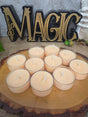 Handmade Soy Wax Tealights, Unscented Orange Candles (Set of 6 or 10)