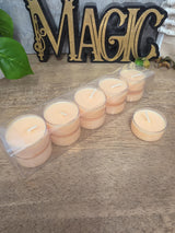 Handmade Soy Wax Tealights, Unscented Orange Candles (Set of 6 or 10)