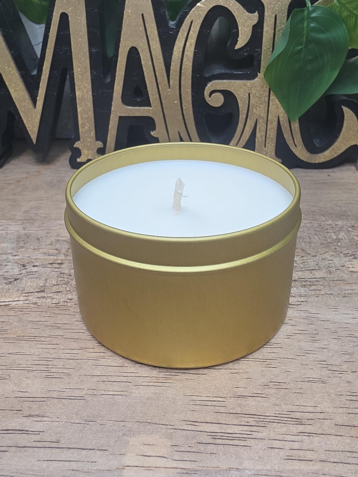 Personalized Soy Wax Candle in Tin, Custom Scented, Minimalist Gift (2-8 oz)