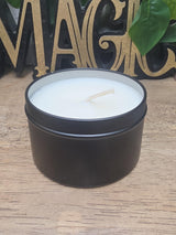 Personalized Soy Wax Candle in Tin, Custom Scented, Minimalist Gift (2-8 oz)
