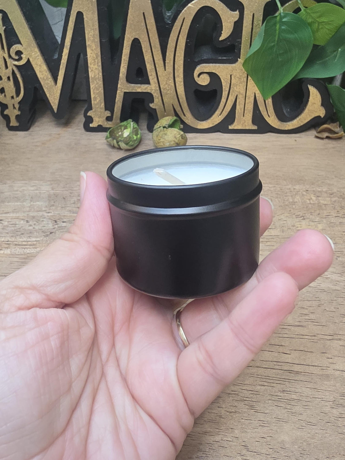 Personalized Soy Wax Candle in Tin, Custom Scented, Minimalist Gift (2-8 oz)