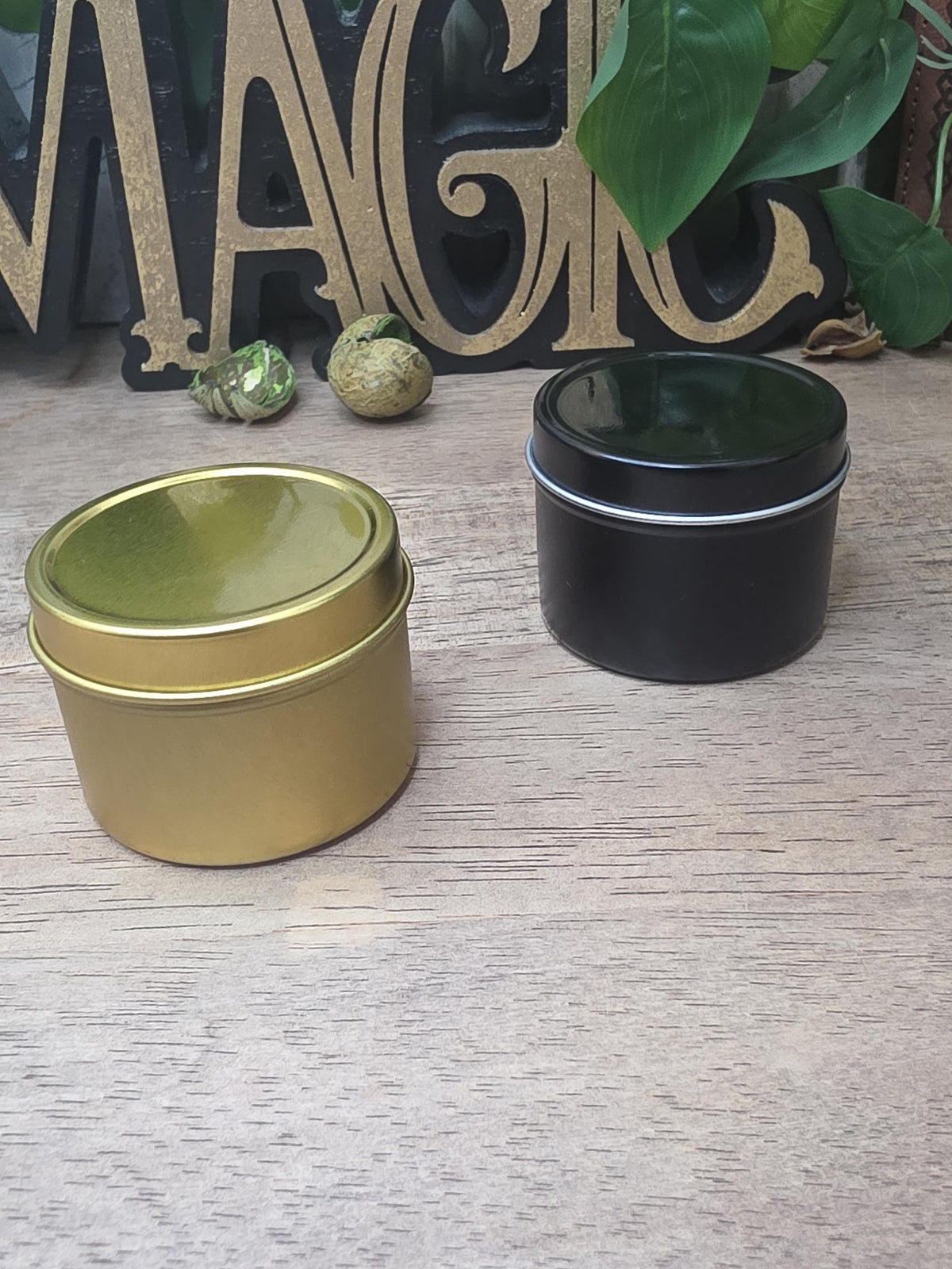Personalized Soy Wax Candle in Tin, Custom Scented, Minimalist Gift (2-8 oz)