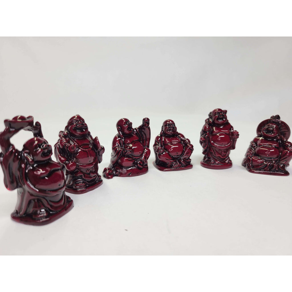 Beautiful Pack of 6 Laughing Buddha Figurines -Buddha Figurine statue