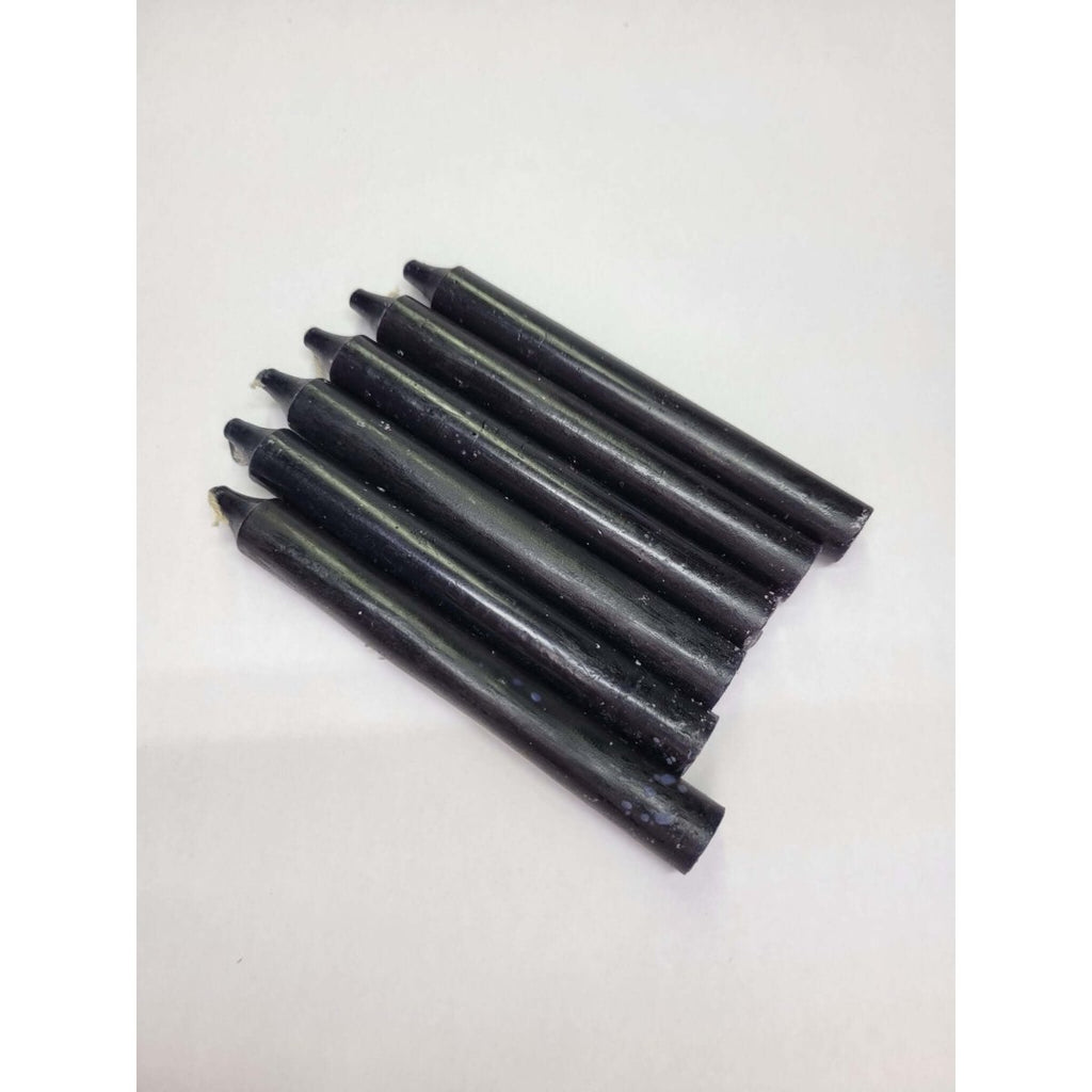 6-Inch Spell Candle / Six Inch Black -Dark Purple Candles / Pack of 6 Candles -Candles