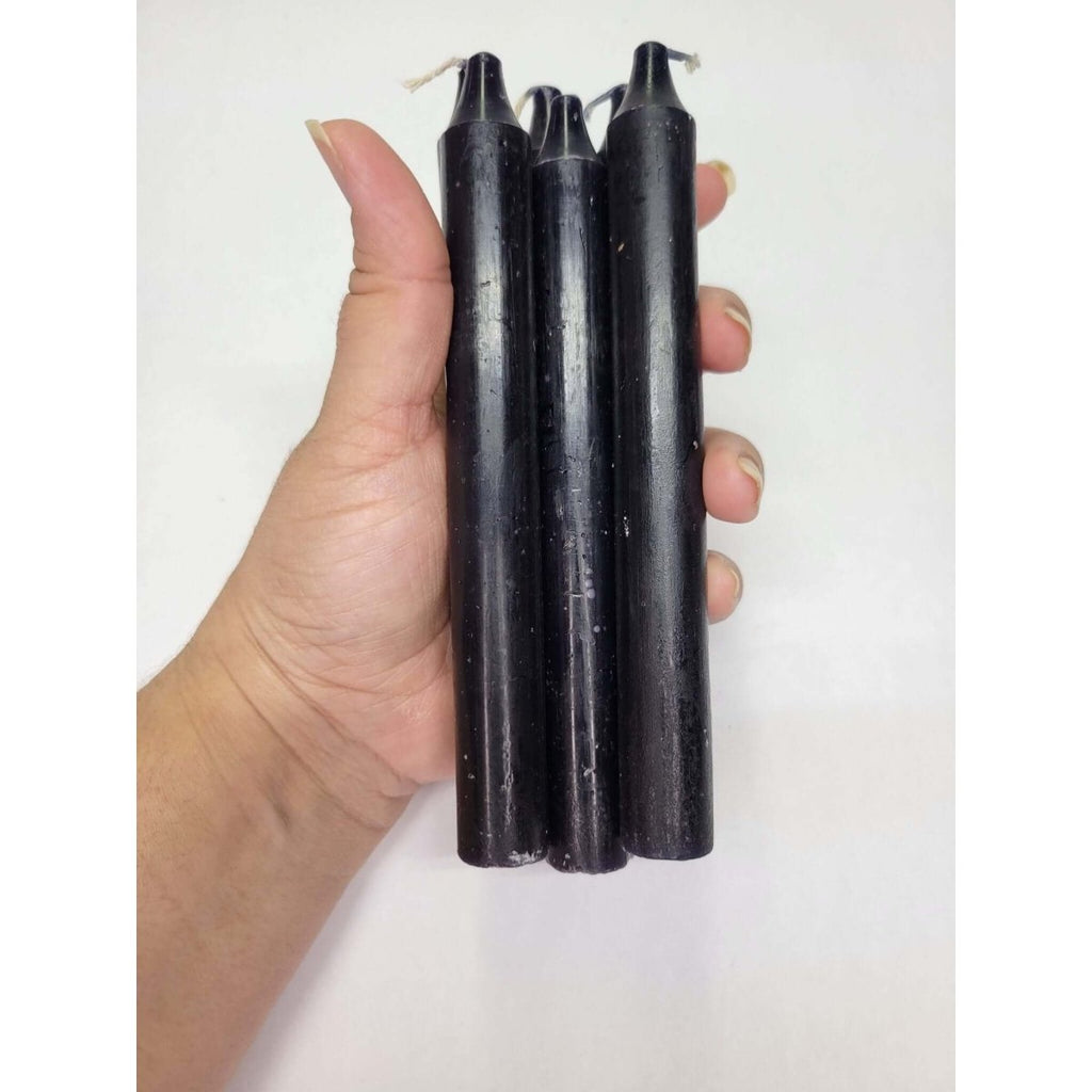 6-Inch Spell Candle / Six Inch Black -Dark Purple Candles / Pack of 6 Candles -Candles