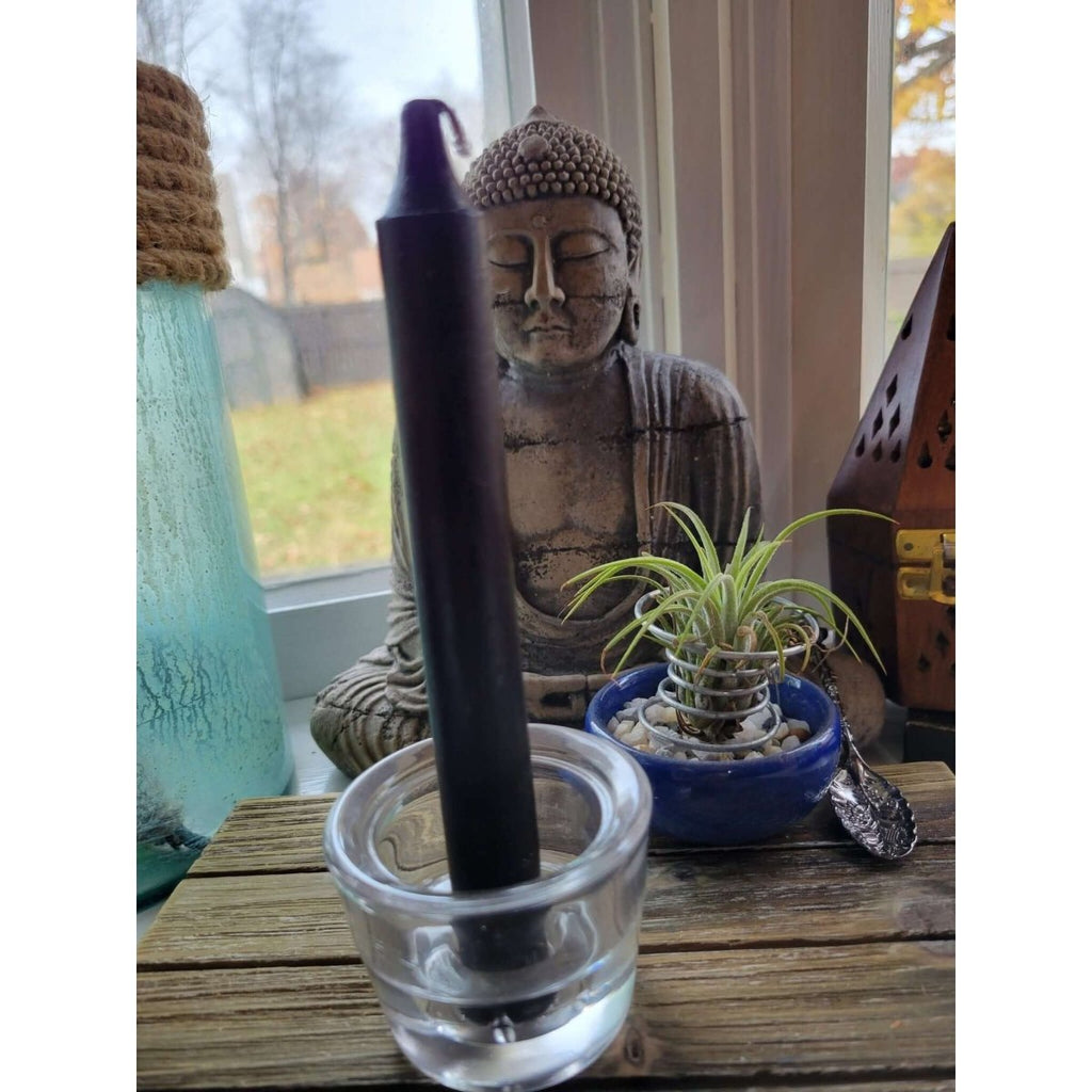 6-Inch Spell Candle / Six Inch Black -Dark Purple Candles / Pack of 6 Candles -Candles