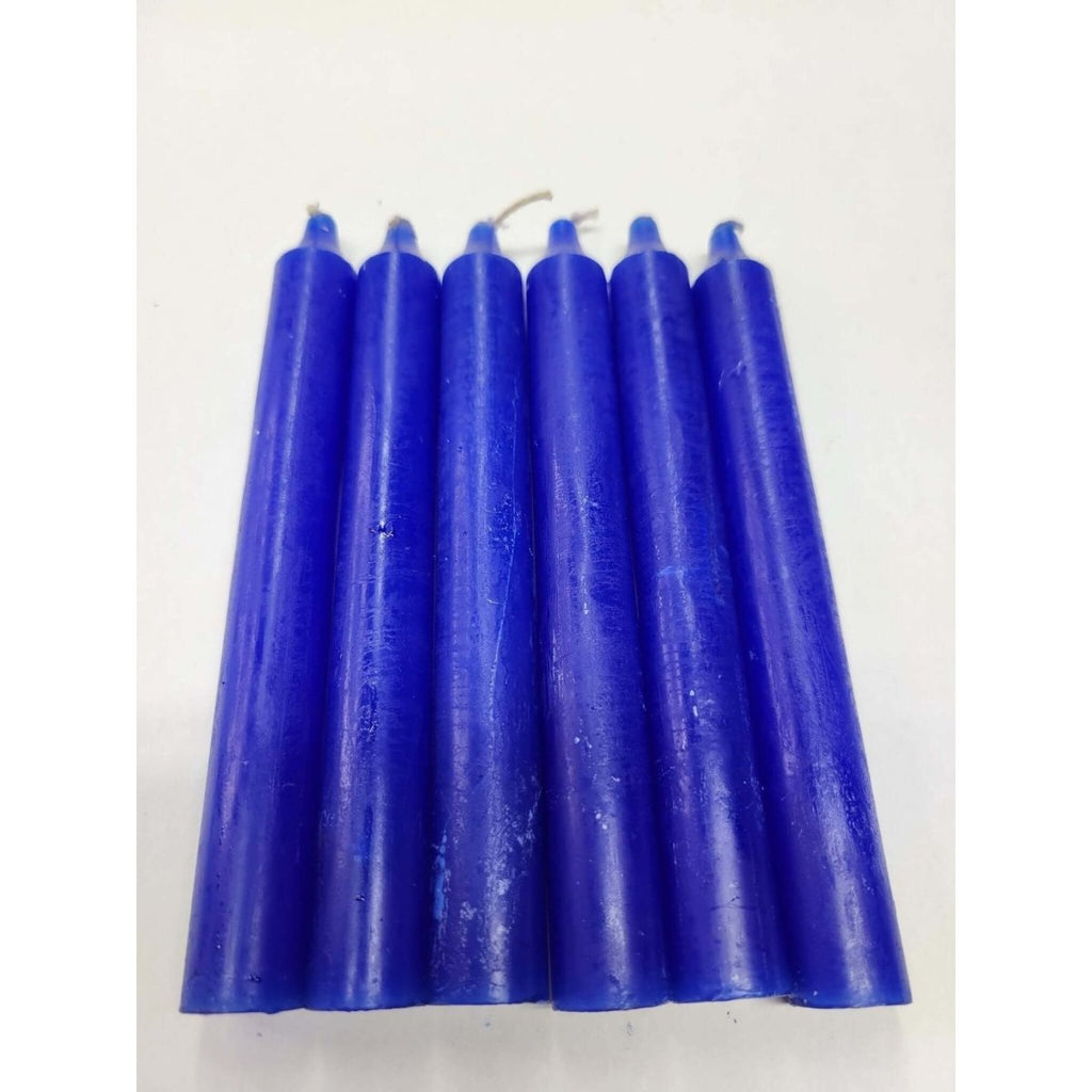 6-Inch Spell Candle / Six Inch Blue Candles / Pack of 6 Candles -Candles