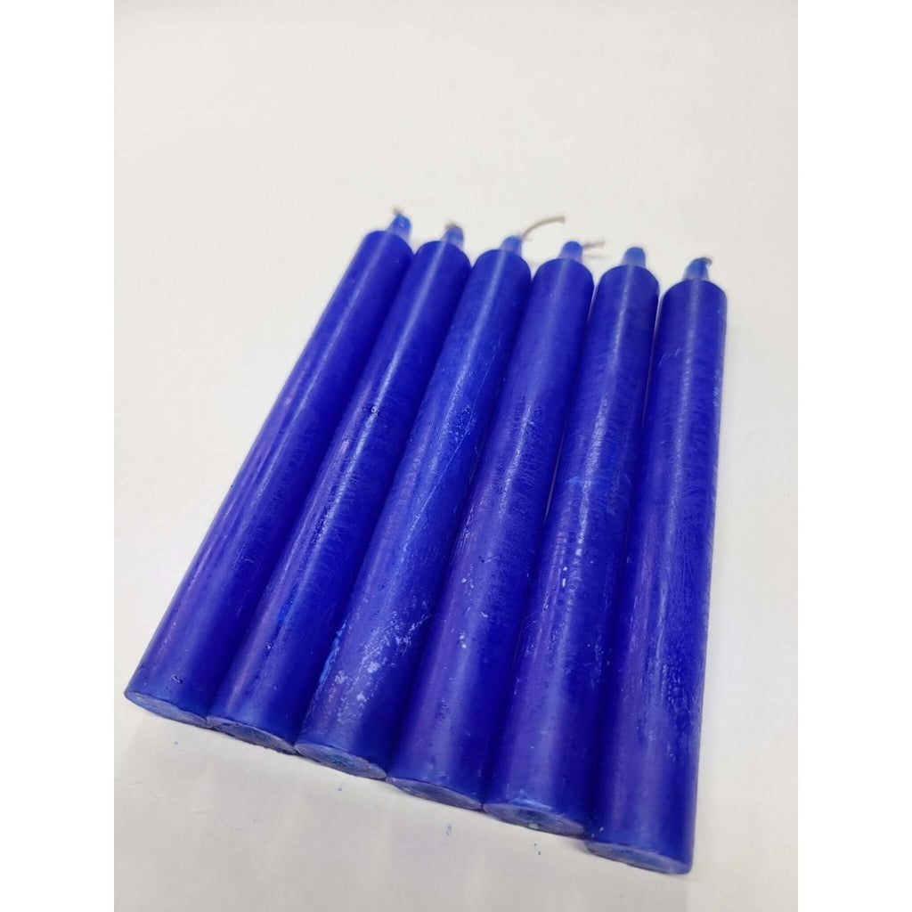 6-Inch Spell Candle / Six Inch Blue Candles / Pack of 6 Candles -Candles