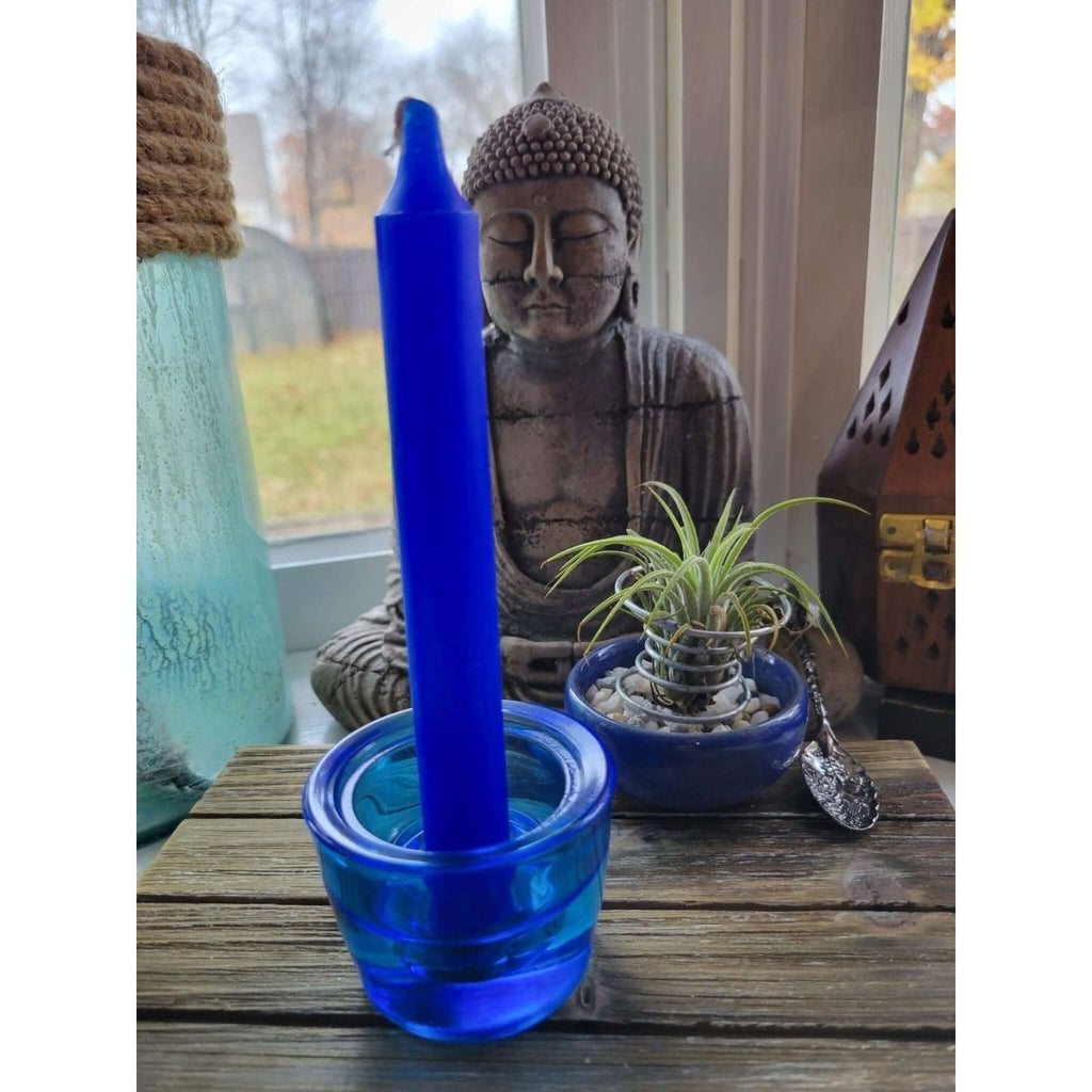 6-Inch Spell Candle / Six Inch Blue Candles / Pack of 6 Candles -Candles