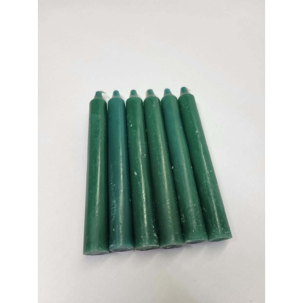 6-Inch Spell Candle / Six Inch Green Candles / Pack of 6 Candles -Candles