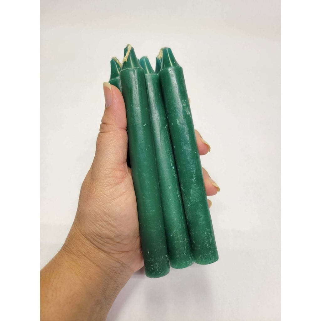 6-Inch Spell Candle / Six Inch Green Candles / Pack of 6 Candles -Candles
