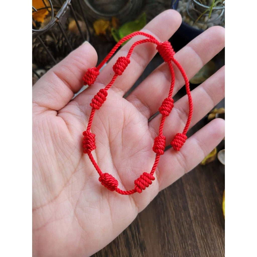 7 Knot Lucky Bracelets, Adjustable/ Red String Bracelets -Bracelets