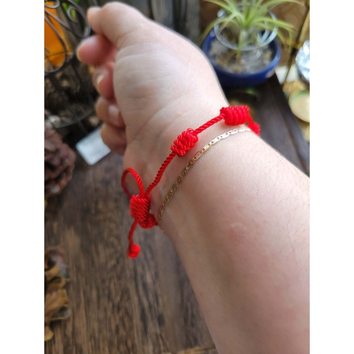 7 Knot Lucky Bracelets, Adjustable/ Red String Bracelets -Bracelets