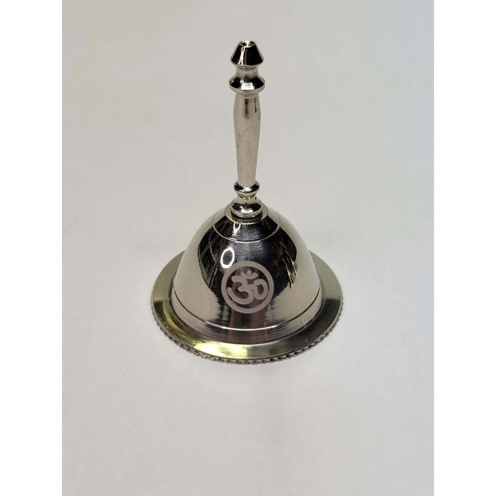Altar Bells, Triple Moon, Pentacle OM bell, Witch Bell -Hand Bells & Chimes