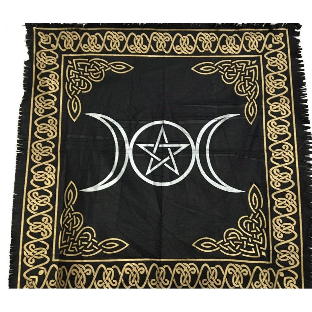 Altar Cloth Triple Moon 24" x 24" -Tablecloths