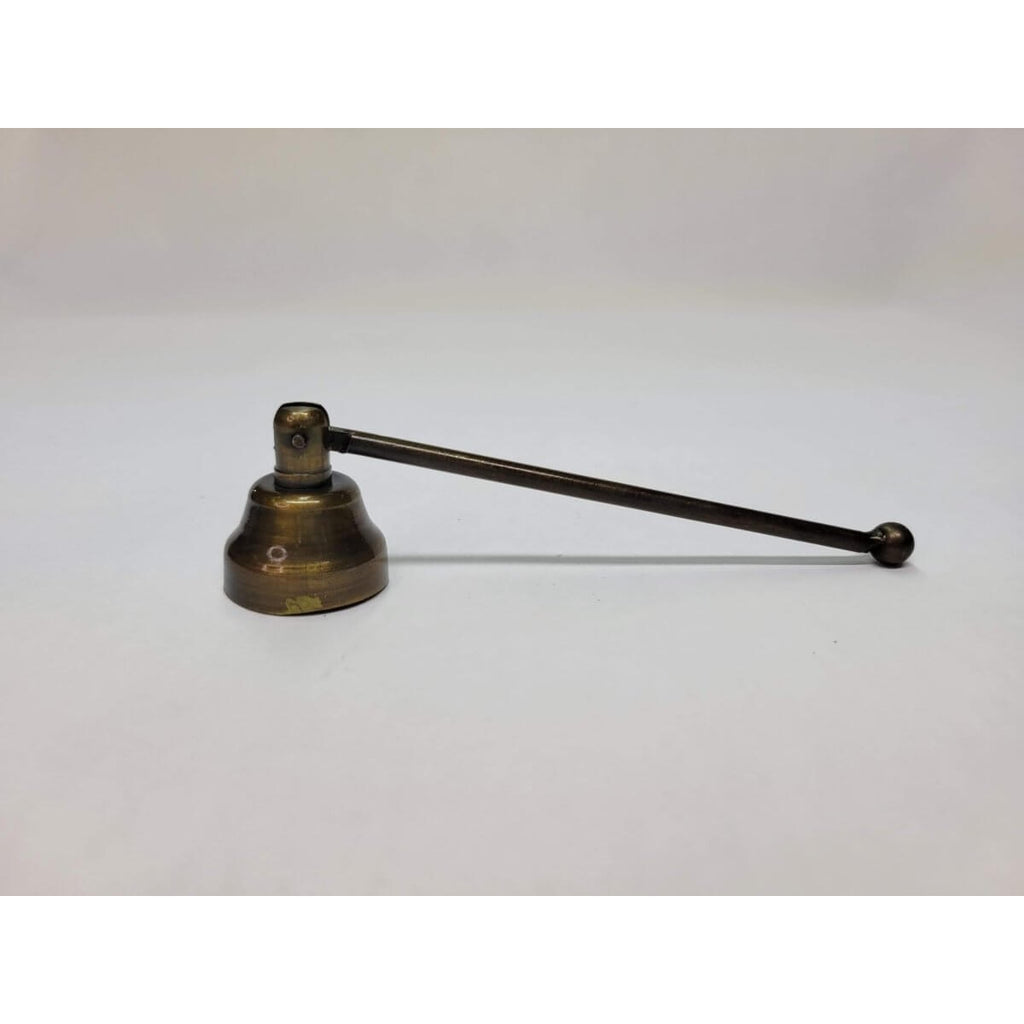 Antique honey gold finish swivel metal candle snuffer 5"l -Candle Snuffers