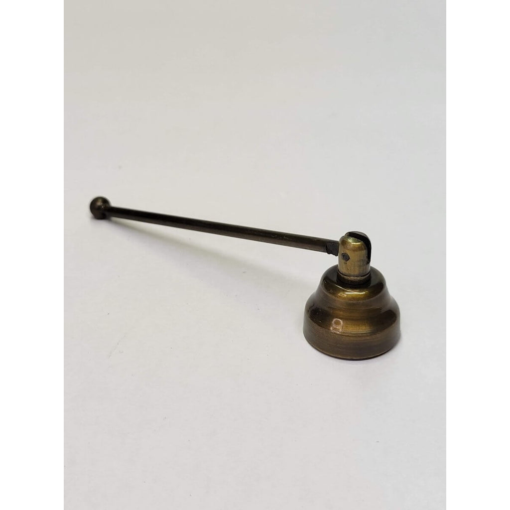 Antique honey gold finish swivel metal candle snuffer 5"l -Candle Snuffers