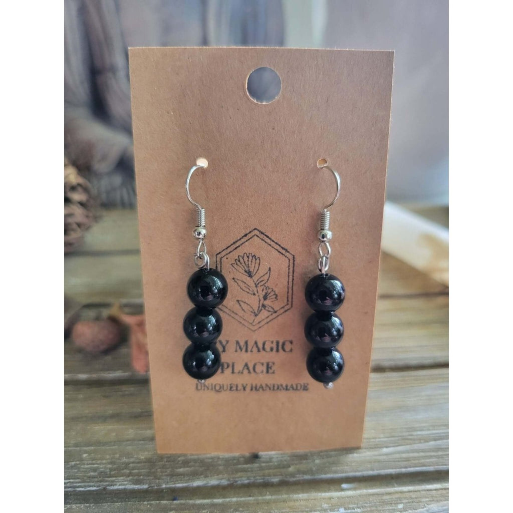 Beads Crystal Earrings ,Stacked Stone Drop Earrings |Gemstones Beads -Earrings
