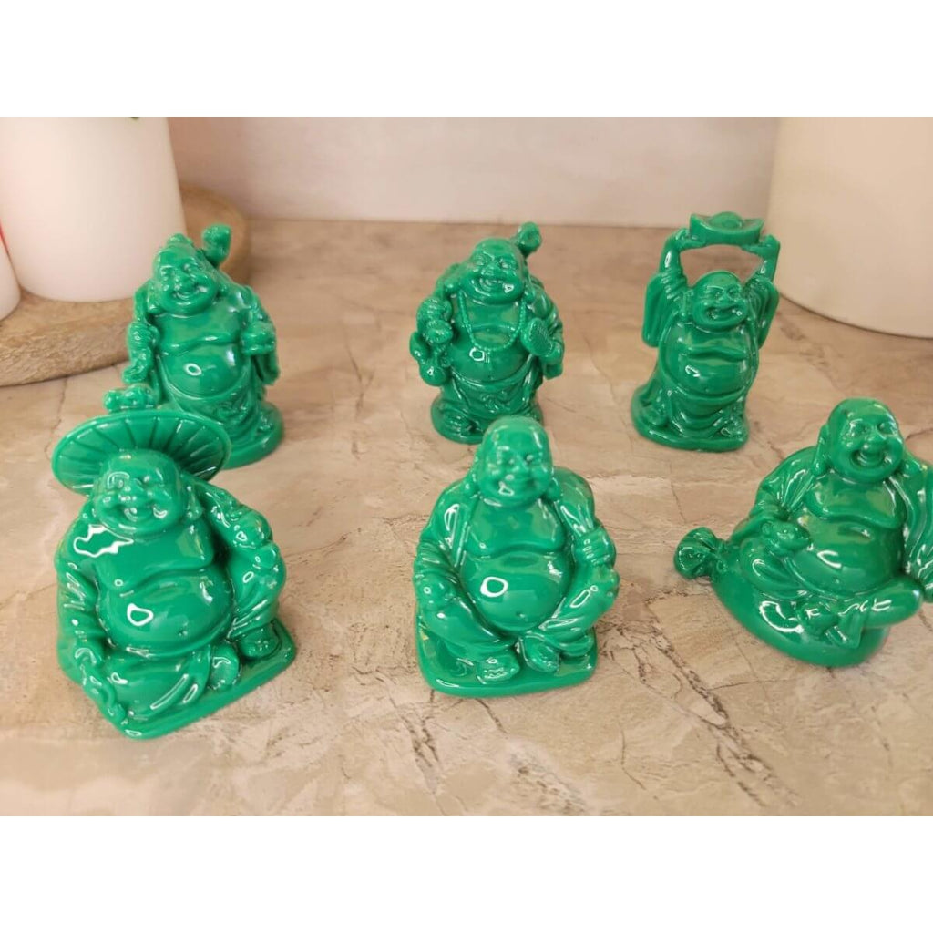 Beautiful Pack of 6 Laughing Buddha Figurines -Buddha Figurine statue