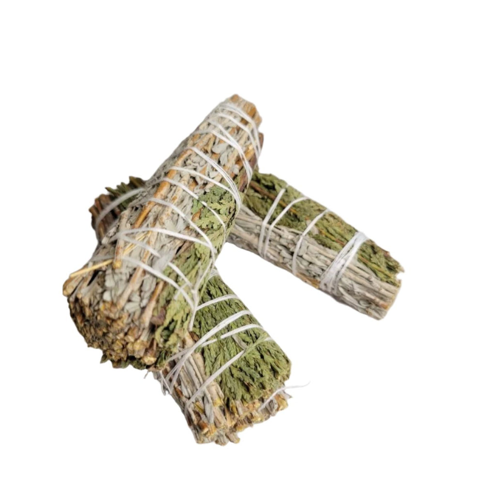 Blue Sage & Cedar Smudge Stick - 4" -Herbs & Spices