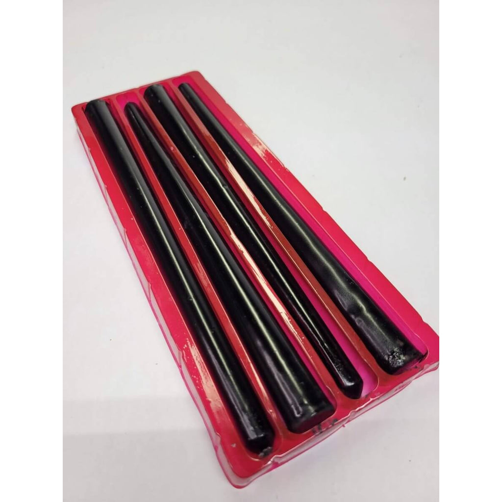 Box of 4 Black Candles, Vampire Candles, 10" Taper Candles which Bleeds -Candles