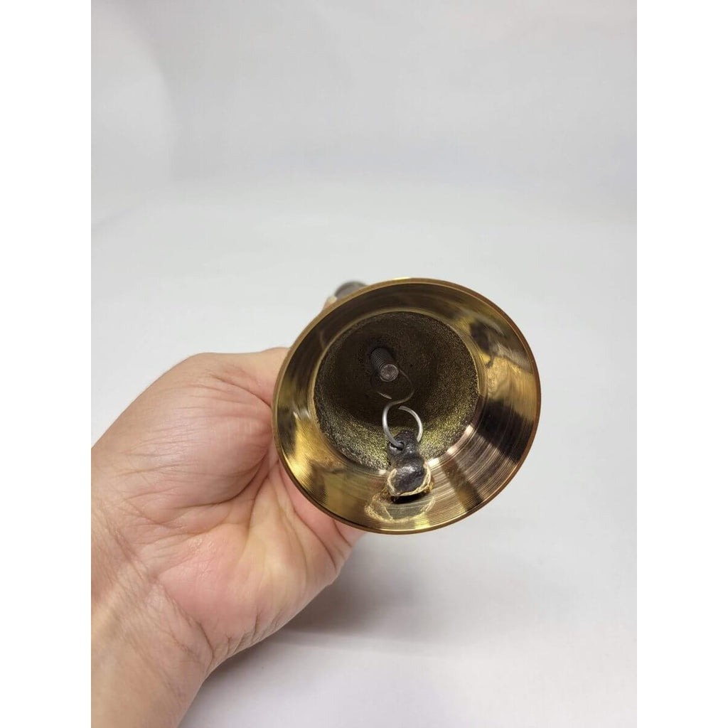 Brass Bell with Wooden Handle -Hand Bells & Chimes