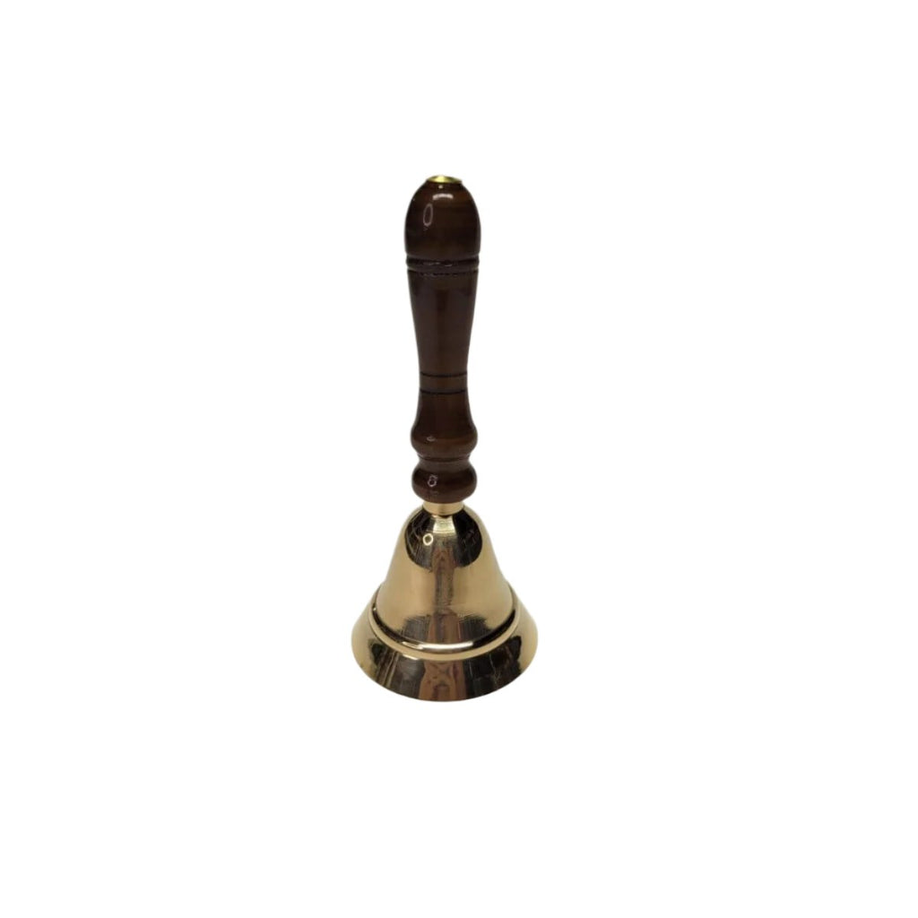 Brass Bell with Wooden Handle -Hand Bells & Chimes