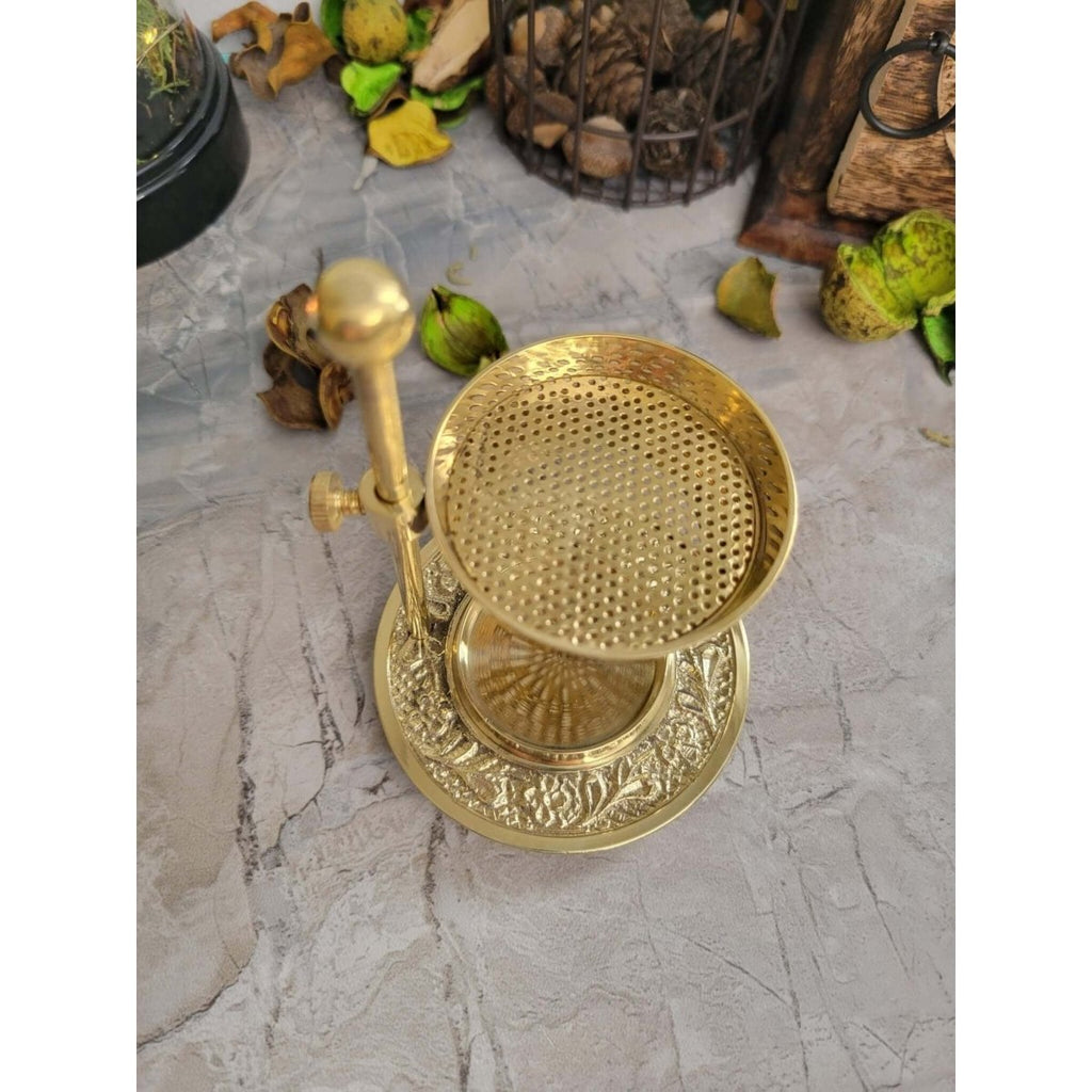 Brass Resin Burner/ Burn Resin without charcoal/Adjustable Burner -Incense Holders