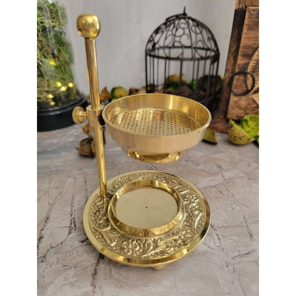 Brass Resin Burner/ Burn Resin without charcoal/Adjustable Burner -Incense Holders