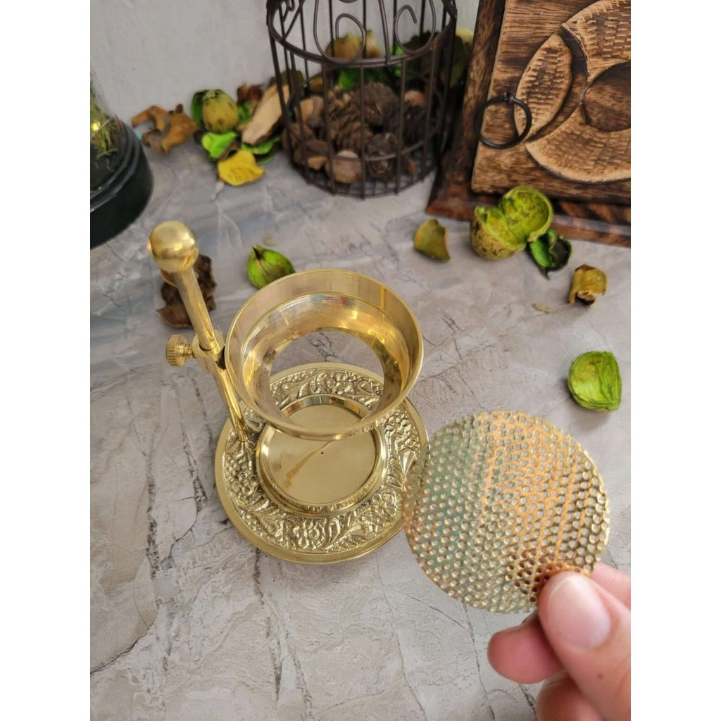 Brass Resin Burner/ Burn Resin without charcoal/Adjustable Burner -Incense Holders
