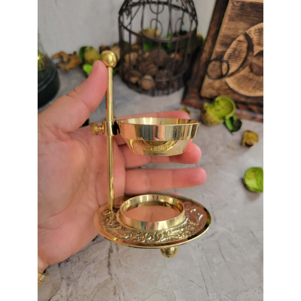 Brass Resin Burner/ Burn Resin without charcoal/Adjustable Burner -Incense Holders