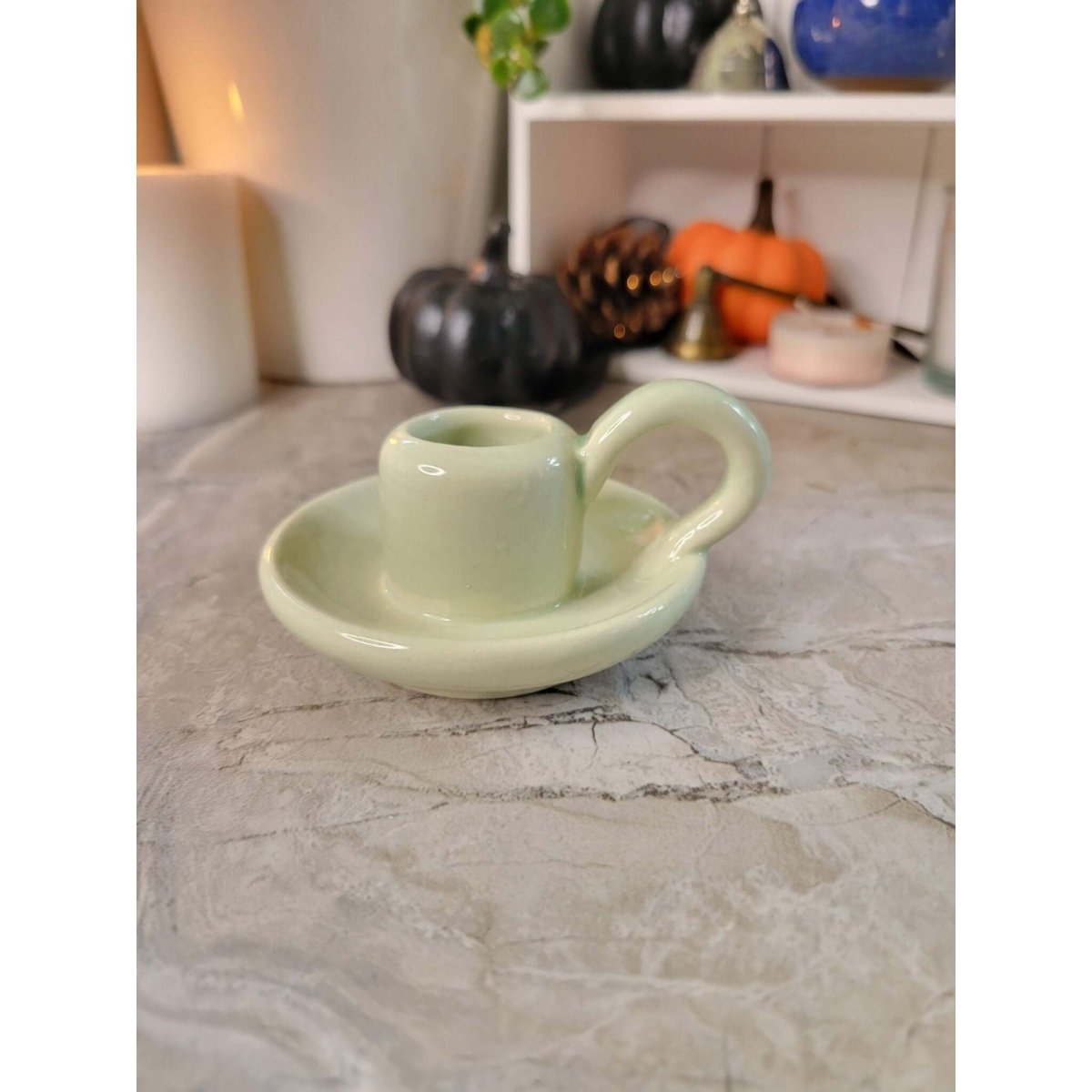 Ceramic Candle Holder, Taper Candle Holder, for Wedding Party Home Decoration -Candle Holders