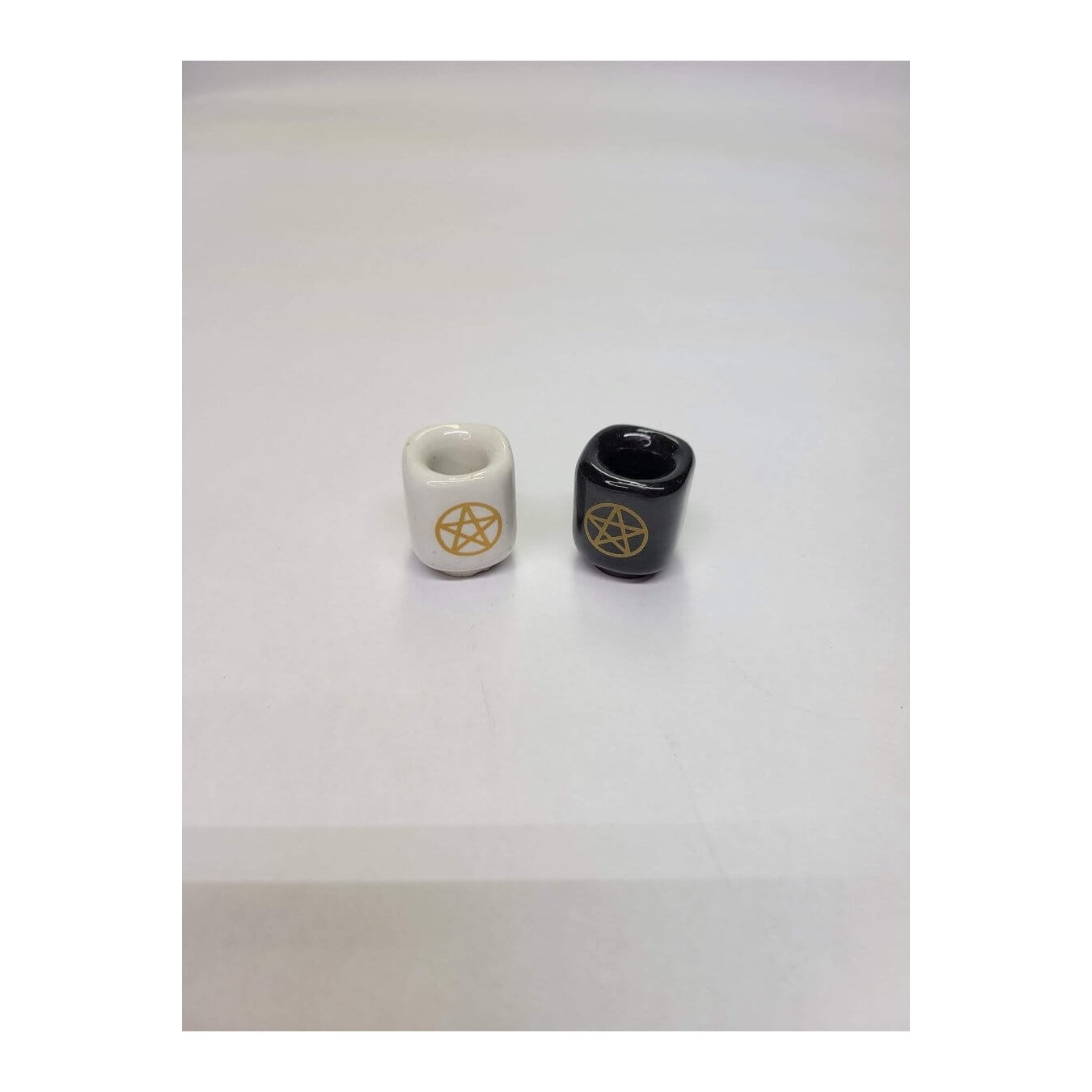 Ceramic Chime Candle Holder, Pentacle, Candle Holder , Altar Decoration -Candle Holders