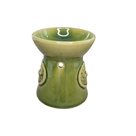 Ceramic Green Man design Oil Burner , Wax Warmer, Metaphysical Décor, Handmade Ceramic -Candle & Oil Warmers