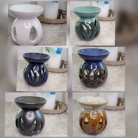 Ceramic Oil Burners Assorted Designs , handmade ceramic oil burner -Candle & Oil Warmers