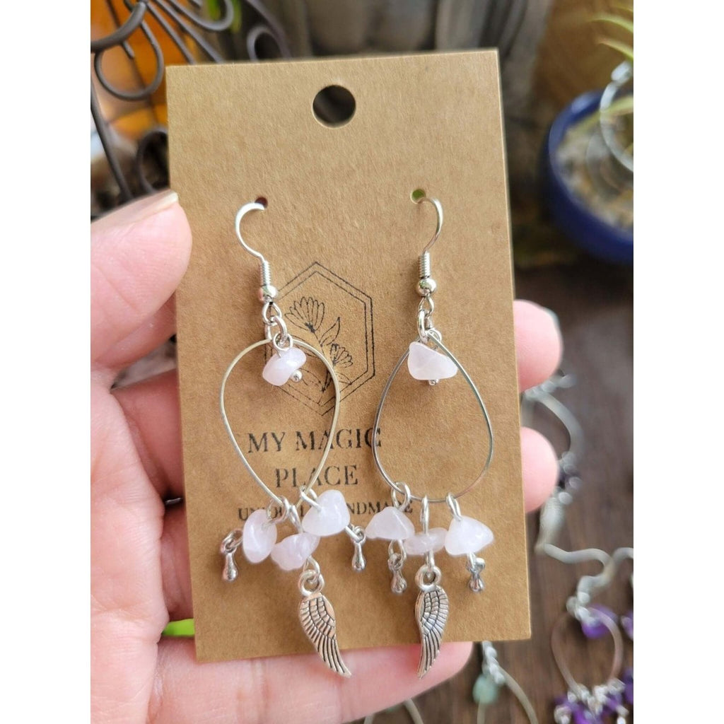 Chandelier Earrings, with Gemstone , Crystal Earrings -Earrings