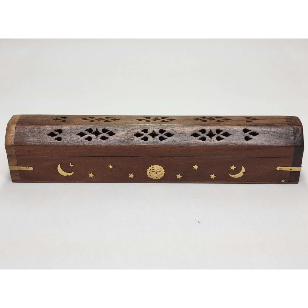 Coffin incense burner /coffin style, elephant ,skull , leaf , tree of life altar incense holder, home décor -Incense Holders