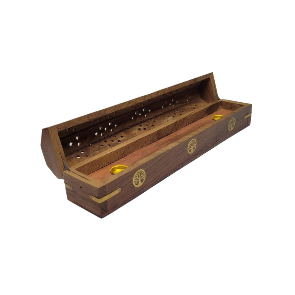 Coffin incense burner /coffin style, elephant ,skull , leaf , tree of life altar incense holder, home décor -Incense Holders