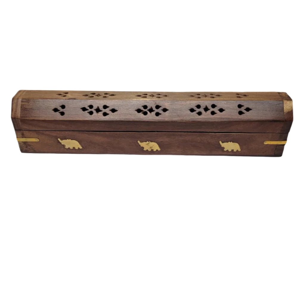 Coffin incense burner /coffin style, elephant ,skull , leaf , tree of life altar incense holder, home décor -Incense Holders