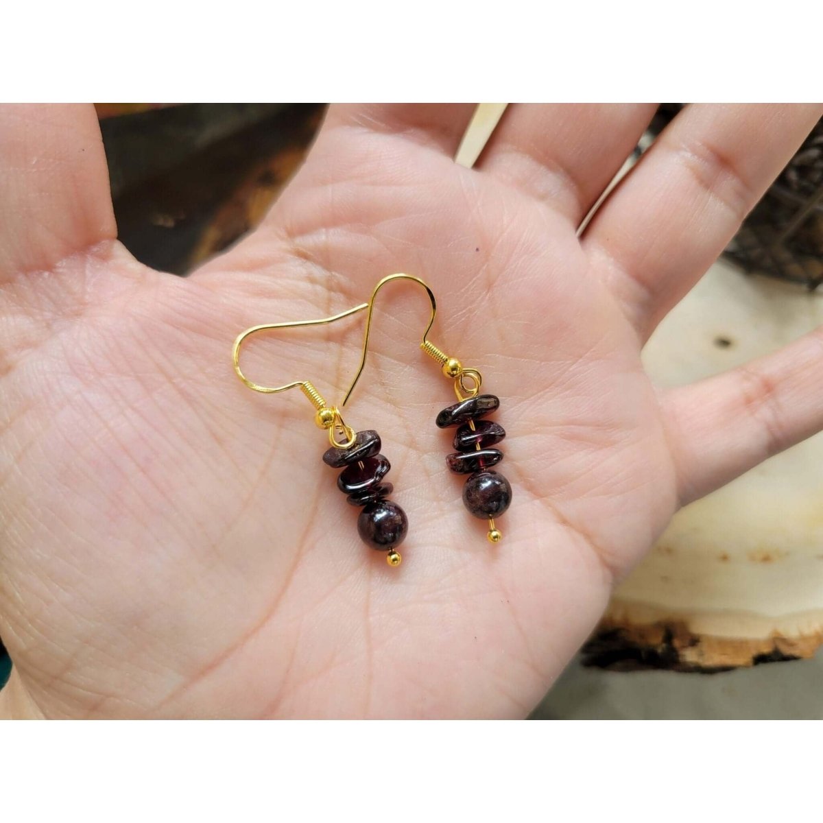 Crystal Earrings ,Stacked Stone Drop Earrings | Bohemian Style Dangle Earrings -