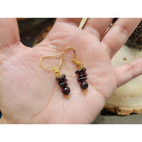 Crystal Earrings ,Stacked Stone Drop Earrings | Bohemian Style Dangle Earrings -